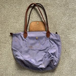 Light purple medium Longchamp tote bag